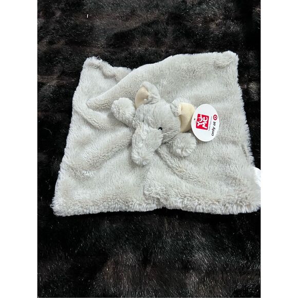 NWT YuMe Elephant Plush Lovey Security Mini Blanket Target Fleece Corduroy NEW - Picture 1 of 3